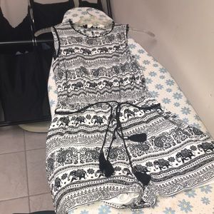 Elephant patterned romper